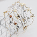 HOVANCI Hot Selling Crystal Butterfly Hair Accessories Simple Double Layers Hollow Butterfly Hair Hoop