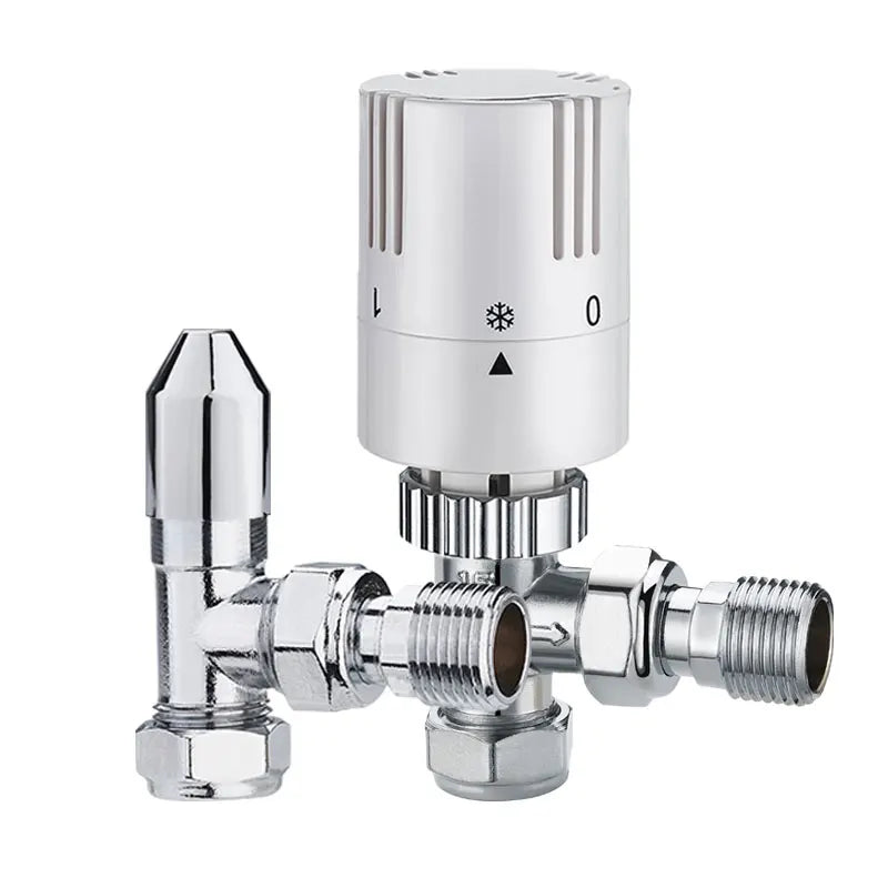 Towel Heating Radiator Accessories Mixing Valve Thermostatic Radiator Valve Chrome Keymark