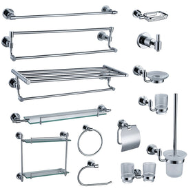 Wall Mounted Bathroom Accessory Set Modern Stainless Steel Holder for Toilet Paper and Brush Hotel Accessory Essentials