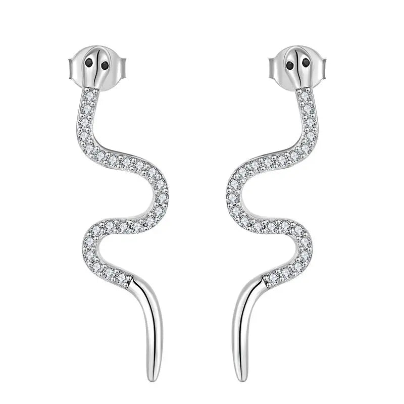 YH JEWELLERY Custom Factory Wholesale Trendy Jewelry 2025 Sterling Silver 925 Snake Earrings Stud