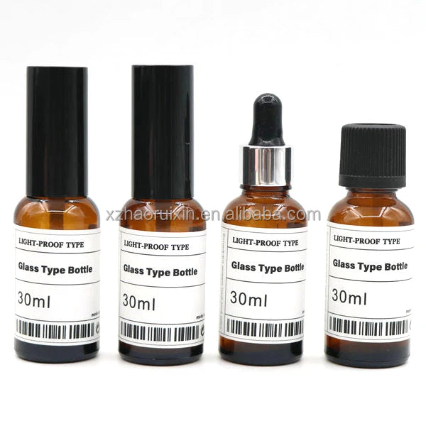 5ml 10ml 15ml 20ml 30ml 50ml 100ml Amber Glass Dropper Bottle Essential Oil Bottles