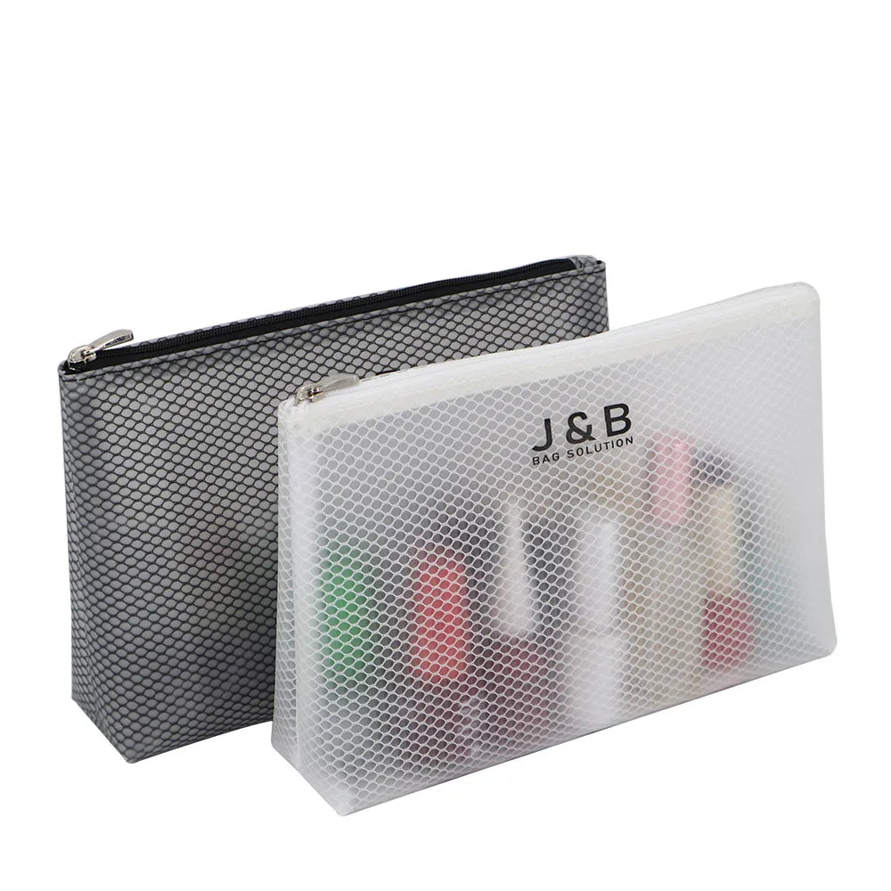 Waterproof Frosted EVA Mesh Toiletry Wash Beauty Pouch Soap Shampoo Toothpaste Bath Lotion Packing Pouch Bag for Travel People