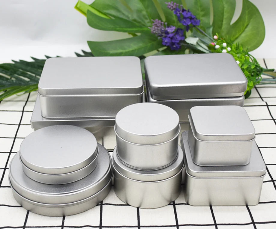 Wholesale Large Rectangle Custom Gold Cake Cookies Tin Jar Box Big Round air Tight Cookie Tin Containers With Lid