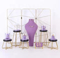 Luxury Velvet Jewelry Necklace Holder Holder Jewelry Holder Bracelet Necklace Ring Earrings Jewelry Display Shop Luxury Purple D