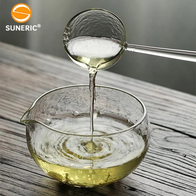 Gift Packaging Japanese Transparent Heat Resistant 500ML Matcha Tea Gift Set and Clear Whisk Holder Glass Matcha Bowl With Spout