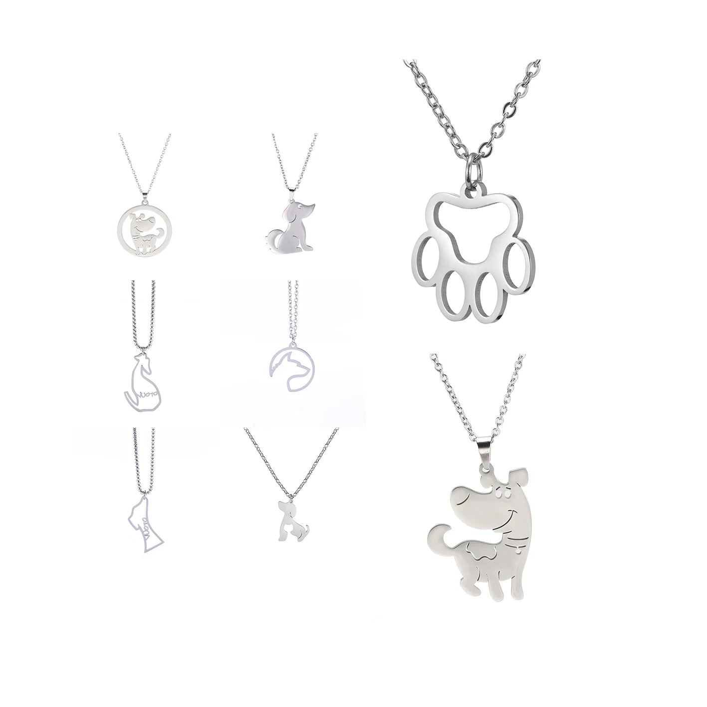 Jewelry Animal Dog Necklace for Woman Minimalist Stainless Steel Necklace Trendy Stainless Steel 18k Gold Plated Necklaces