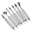 4-Piece Stainless Steel Kitchen Tools Set Manual Operation Metal Vegetable & Fruit Corer for Apple & Pear