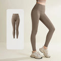 Women Sport Fitness Leggings Elastic Solid Yoga Pants Training Running Gym Quick Dry No Front Seam Breathable Leggings