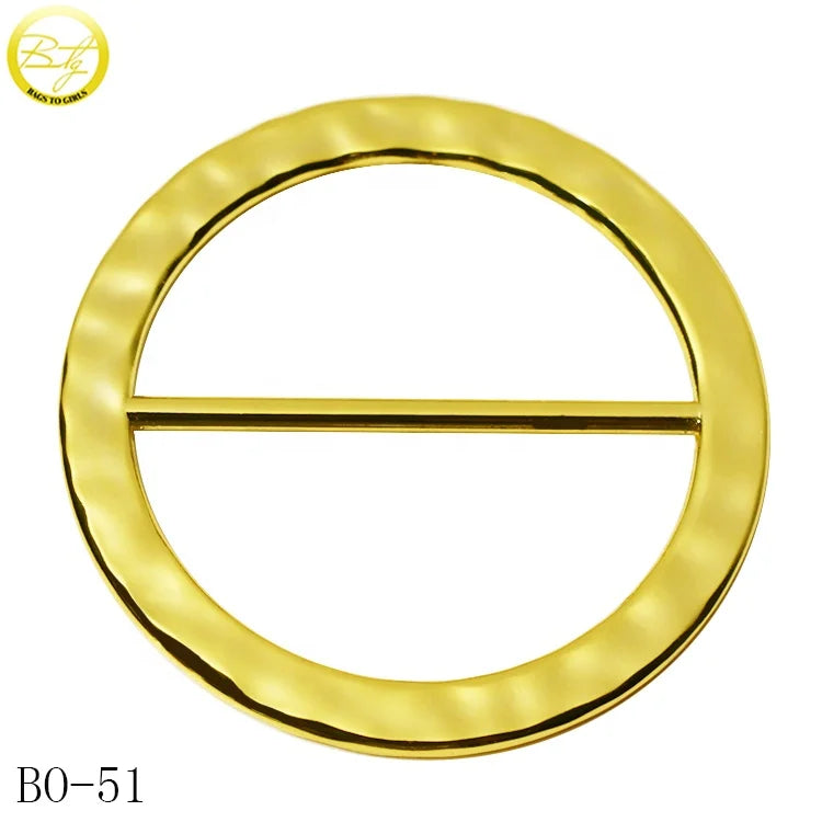 Women's Fashion Gold-Plated Metal O Ring Buckle Decorative Hardware for Luggage Handles and Handbags for Belts