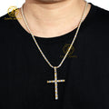 Popular Mossanite Pendant 925 Sterling Silver White Gold Yellow Moissanite Iced Cross Custom Moissanite Tennis Chain
