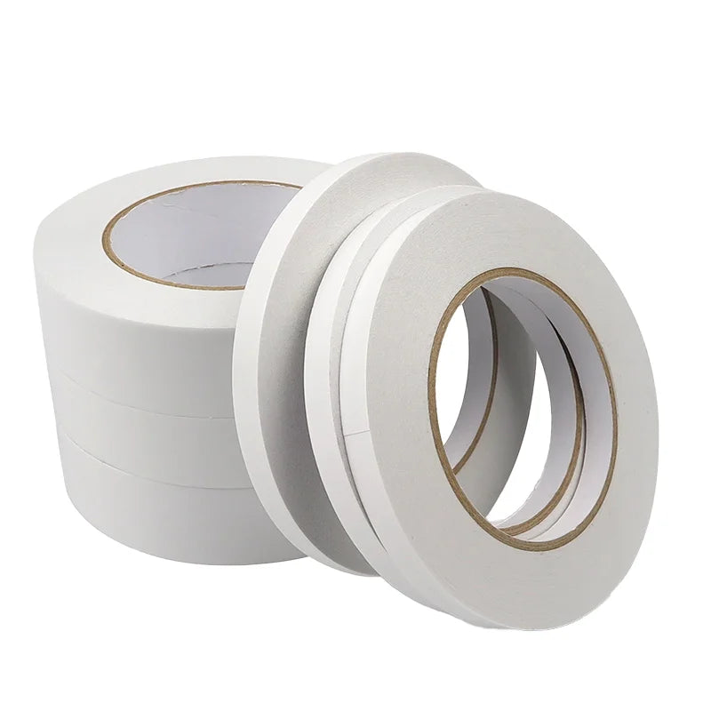 High Viscosity Double Sided Pressure Sensitive Tissue Tape Heat Resistant Acrylic Adhesive for Carton Sealing and Office Use