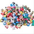New 100pcs Assorted Colors Animal Polymer Clay Beads 7-11mm X 3.5-5mm 50g DIY Necklace Bracelet Earring Jewelry Findings Making MegaBDM