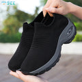 SeeMore Selection Women Arch Support Non Slip Work Shoes Quilted Slip-on Sock Sneakers Running Shoes