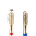Wholesale Electric Burrs Grinding Head 2.5*7.5mm Smooth Top Barrel Efile Safety Russian Cuticle Manicure Nail Drill Bits Diamond