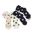 New Cute Love Cotton Crew Socks Breathable Heart-Shaped Medium Tube Socks with Logo Free Size Casual Style Cartoon Pattern