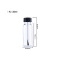 Customized Logo 5ml 10ml 15ml  Plastic PET Clear Brush Bottle with Black or White Brush Cap for Glue  Painting