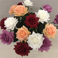 T304 Real Touch Latex Rose Floral Arrangement Centerpiece in Vase White Red Pink Artificial Faux Silk Flower Real Touch Roses