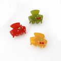 3.5cm New Arrival Cute Girls Hair Claws Elegant Crystal Small Hair Clamps Diamond Cherry Acetate Shark Hair Claw Clips