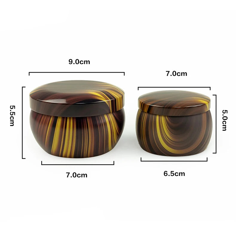 4oz 8oz Round Tin Empty Packaging Jars Crafts Candy Tea Storage Containers Colored Candle Tins