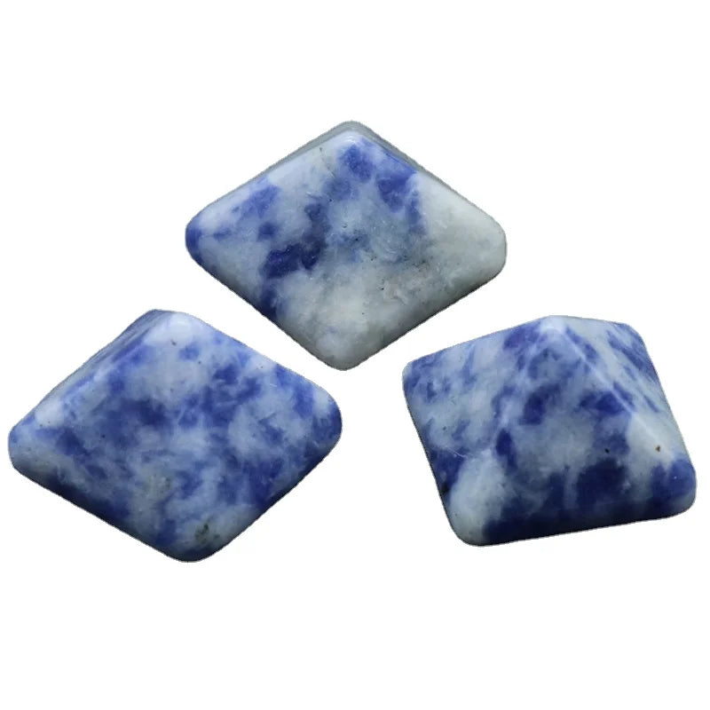 HZ Wholesale Gemstone Carvings Natural Blue Spot Jasper Pyramid Crystal for Home Decoration