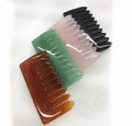 2026 100% Natural Jade Stone Guasha Comb Head And Body Massage Jade Green Gua Sha Roller Comb Hair Care Beauty Custom Logo Tool