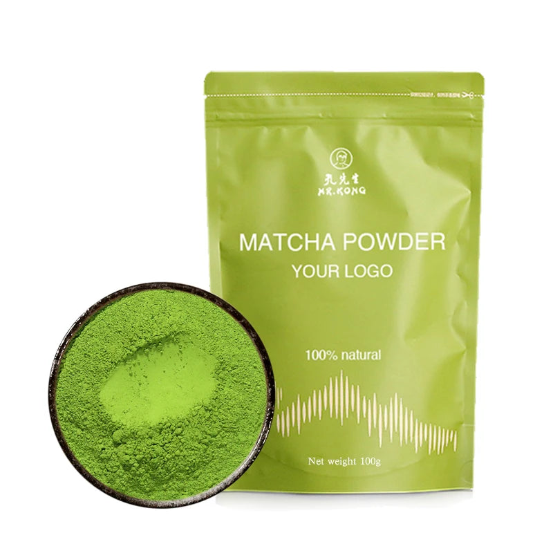 EU Standard Matcha Powder OEM Package Top 100% Pure Natural 100% Natural Green Tea Powder Factory Directly Sale Ceremonial Grade