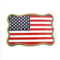 Creative Card Storage Gift Belt Buckle Unique Business Card Bank Card Metal Belt Buckle United States Flag