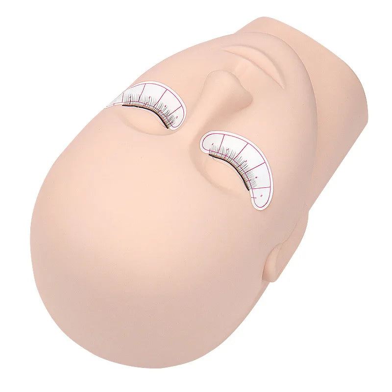 Silicone Flat Model Heads Extensions Makeup Tools Practice Lash Rubber Eyelash Extension Training Mannequin Head