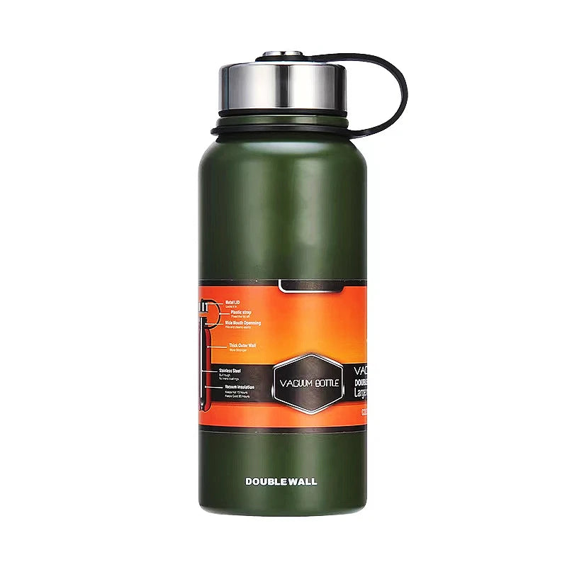 Custom Eco-Friendly Double Wall Stainless Steel Tumbler Flask Large Capacity Vacuum Hot Drink Thermos Minimalist Design Boiling