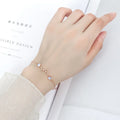 Hot Sale S925 Sterling Silver Moonstone Stone Bracelet Women Aquamarine Adjustable Chain Crystal Lucky Planet Bracelet