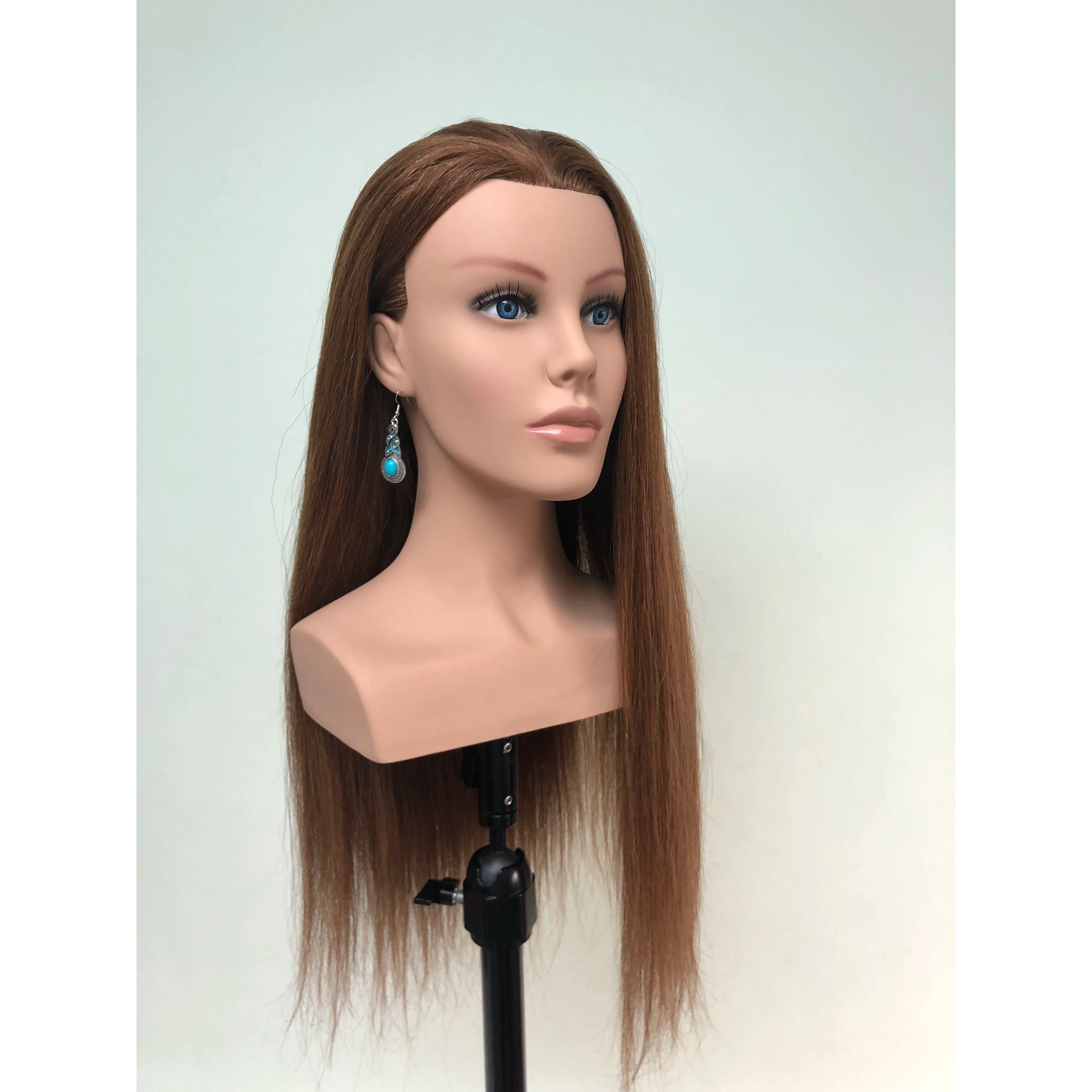 24 Inch 100% Human Hair Wholesale Price Europe Hair Mannequin with Shoulder Training Heads for Hairdresser
