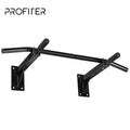 Fitness Wall-Mounted Heavy Duty Black Horizontal Pull-Up Chin-Up Bar Steel Foam Grips 300 Lbs Capacity for Strength Training