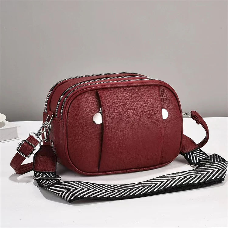 Wholesale Hand Made Famous Red Girls Messenger Bag Leather Shoulder Kids