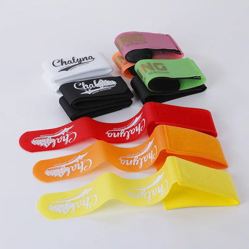 Custom Logo Printed Nordic Alpine Ski Straps/Bindings Hook and Loop Ski Snowboard Band