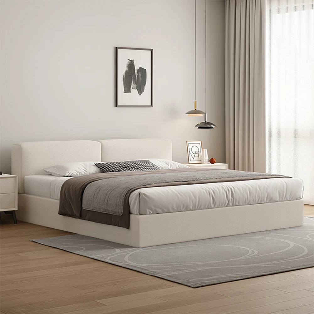 Modern Style Compressible Modular Bed Pure Sponge Vacuum Roll Packed Box Fabric Upholstered Durable Eco-Friendly Foshan Factory