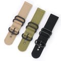 High Quality Canvas Smartwatch Band with 3 Rings 18/20/22/24mm Quick Release Replacement Durable Fabric Watch Strap