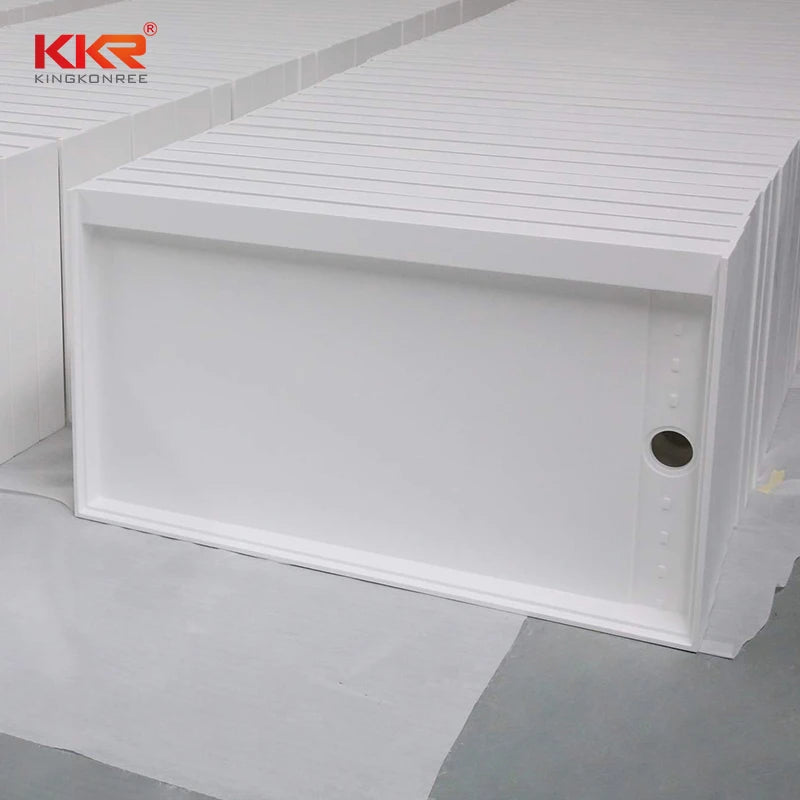 KKR Customized Morden Hotel Project Bathroom Composite Stone Shower Tray Pan