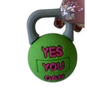 Wsnbwye hollow kettlebells Gift Anime DIY competition kettlebell Keychain Gym Sports Rubber kettlebell keychain