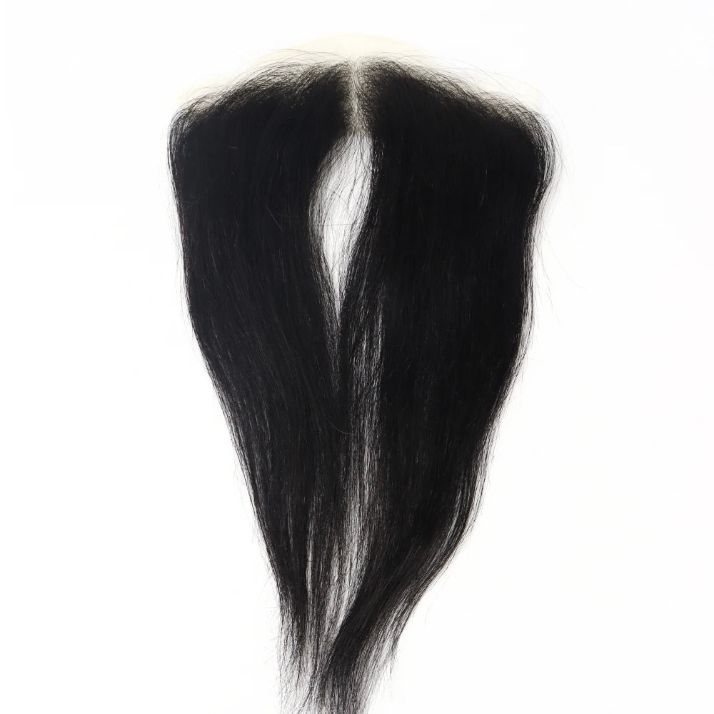 Wholesale 10" Men Toupee V Loop Thin Skin PU  &  Lace Base Human Remy Hair Piece for Mens  Front Hairline Toupee