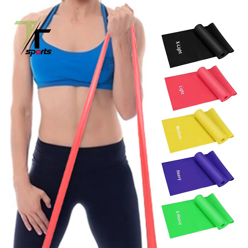 Very Light 1.5m*15cm Yoga Stretch Fitness Resistance Flat Band for Physical Therapyrehabhome Gym Workoutexercise