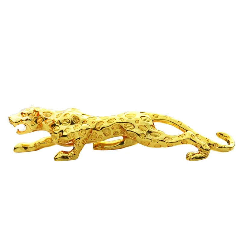 2026 Gold and Silver Animal Statues Home Decoration Tiger Leopard Sculpture Resin Craft
