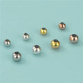 3mm 4mm 5mm 6mm Silver Silicone Beads 925 Sterling Silver Silicone Sliding Beads Blister Round Beads for Jewelry Making