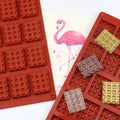 356 Factory Stock 18 Hole Silicone  square WAFFLE Shape Silicone Cake Mold Silicone Candle Cookie Molds