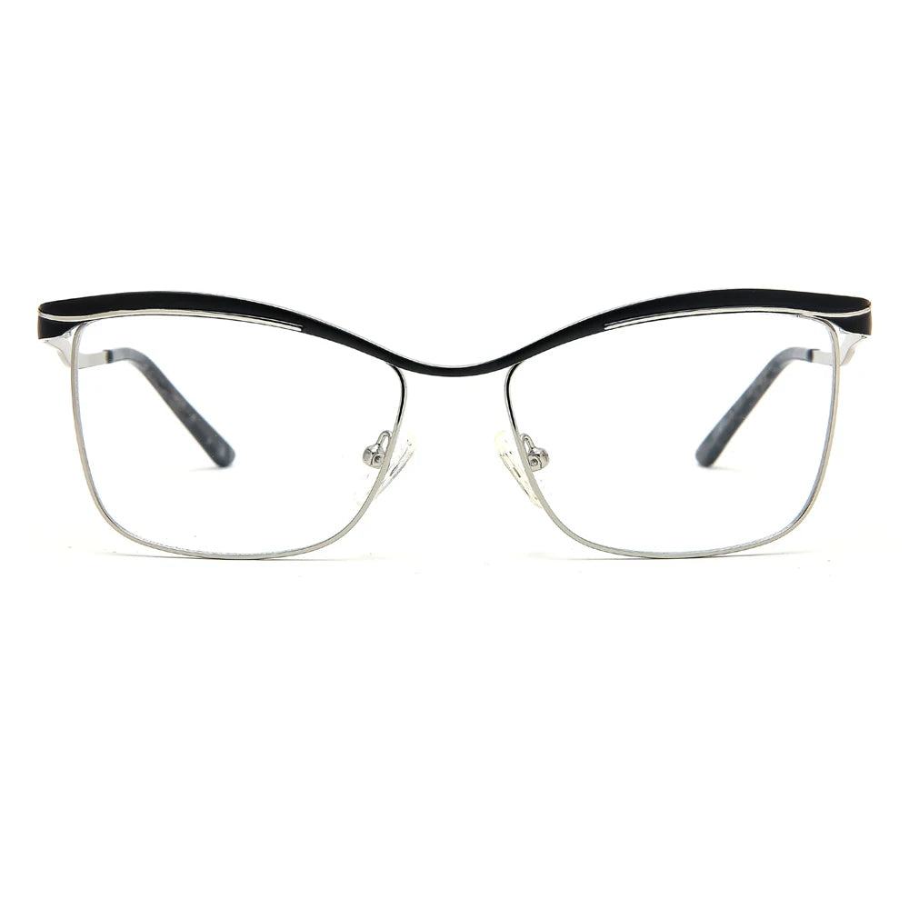 China Wholesale Optical Eyeglasses Frame Trend Metal Eyeglasses Frame Metal Modern Door Glass Steel Plegable
