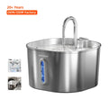 2.2L Portable Luxury Automatic Mini Water Dispenser Stainless Steel Silent Drinking Fountain for Cats Dogs Eco-Friendly