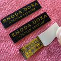 Wholesale Custom Iron on Garment Woven Neck Labelstrongly Glue Backing Fabric Label for Clothing