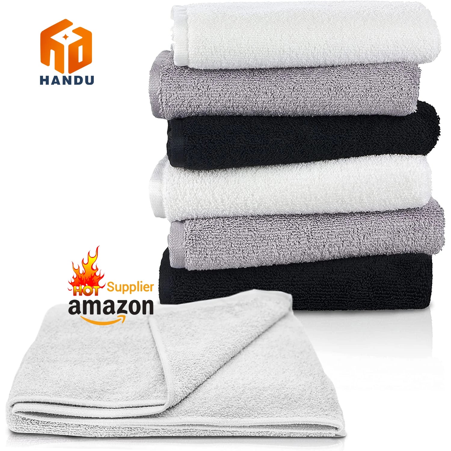 100% Cotton Hotel Quality Bath Towel Set Quick-Dry Face Towel and Serviette Solid Color Handuk Towel Set