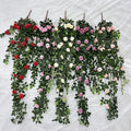 High-end Artificial Rose Rattan Decoration Wall Hanging Flower  for Wedding Wall Decoration Flower Material