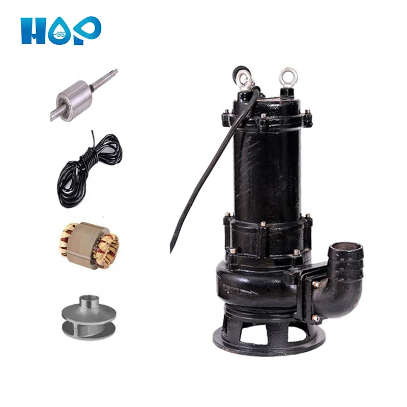 Hot Sale Hop 7.5kw Submersible Pump for Wastewater Treatment Agriculture for Slurry Sludge Sewage Sump Pump-150WQ120-10-7.5