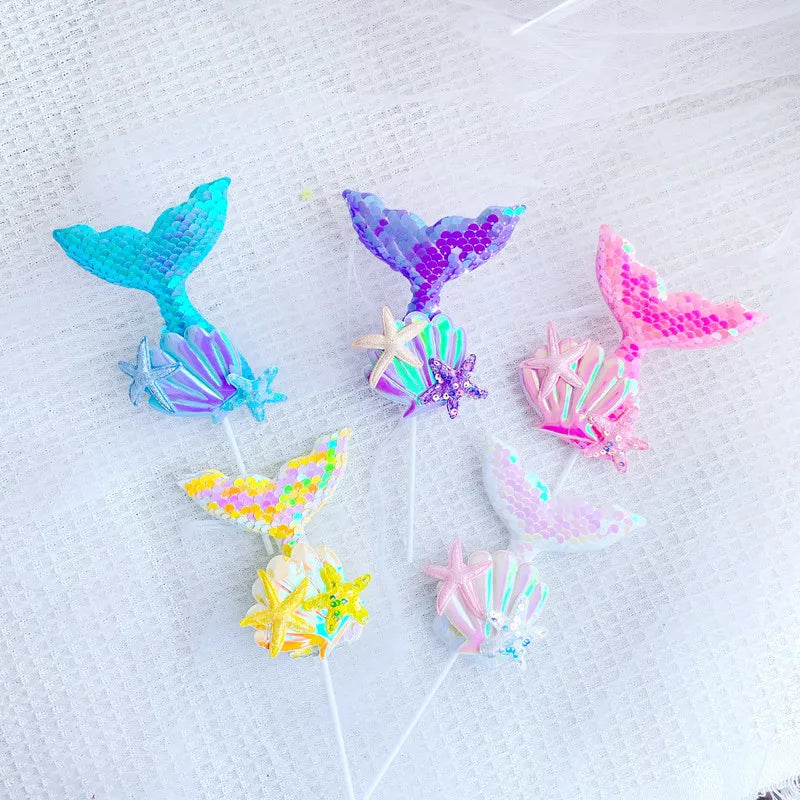 Cheap Price Mermaid Cake Topper Customizable Birthday Cake Decoration for Little Mermaid Cakes OEM/ODM Welcome